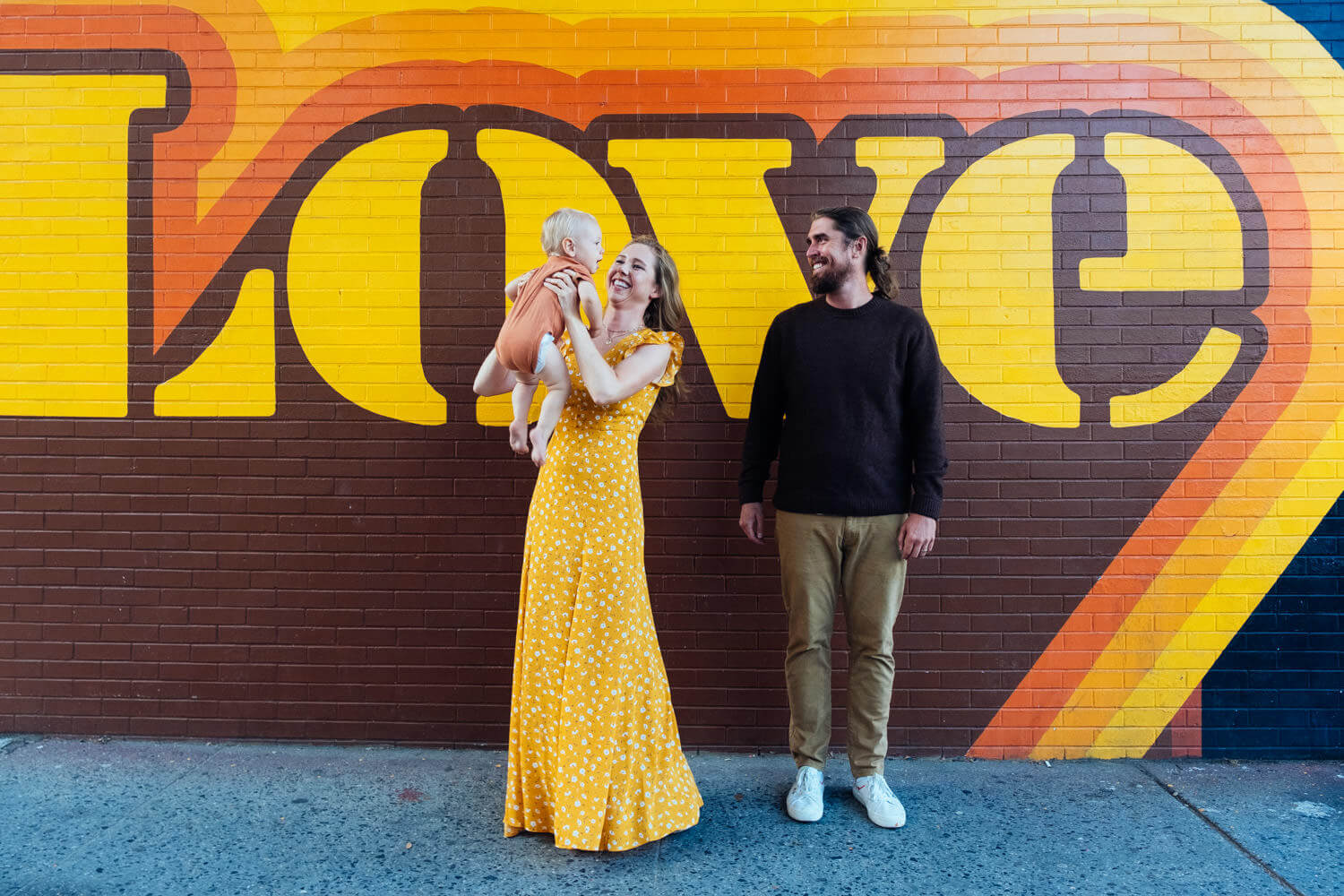 Family photo in Dumbo Brooklyn